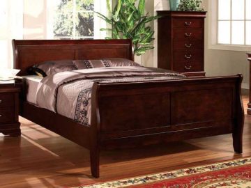 Louis Philippe II Cherry Queen Sleigh Bed Shop for Affordable